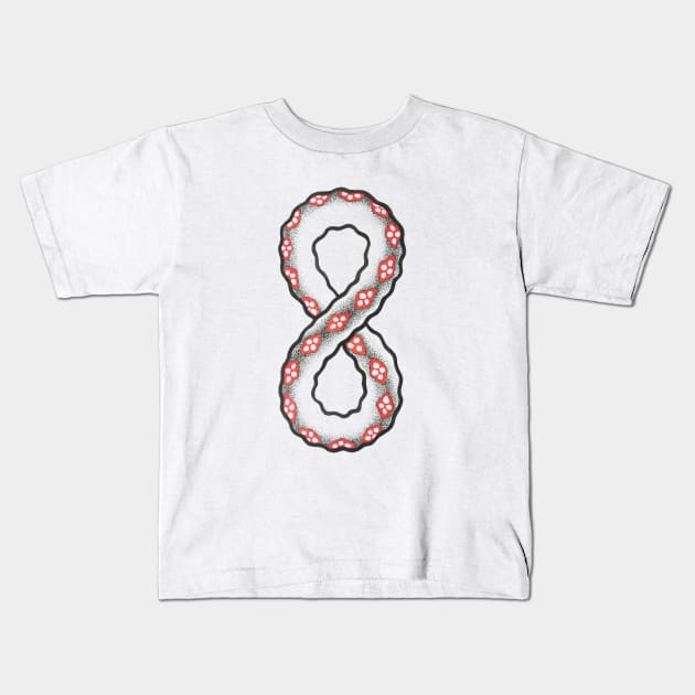 Infinite Snake Kids T-Shirt by Peter Ricq